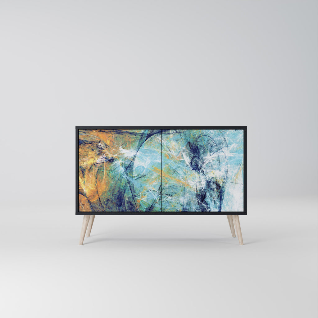 ABSTRACT THOUGHTS 2-Door Sideboard in Black Finish