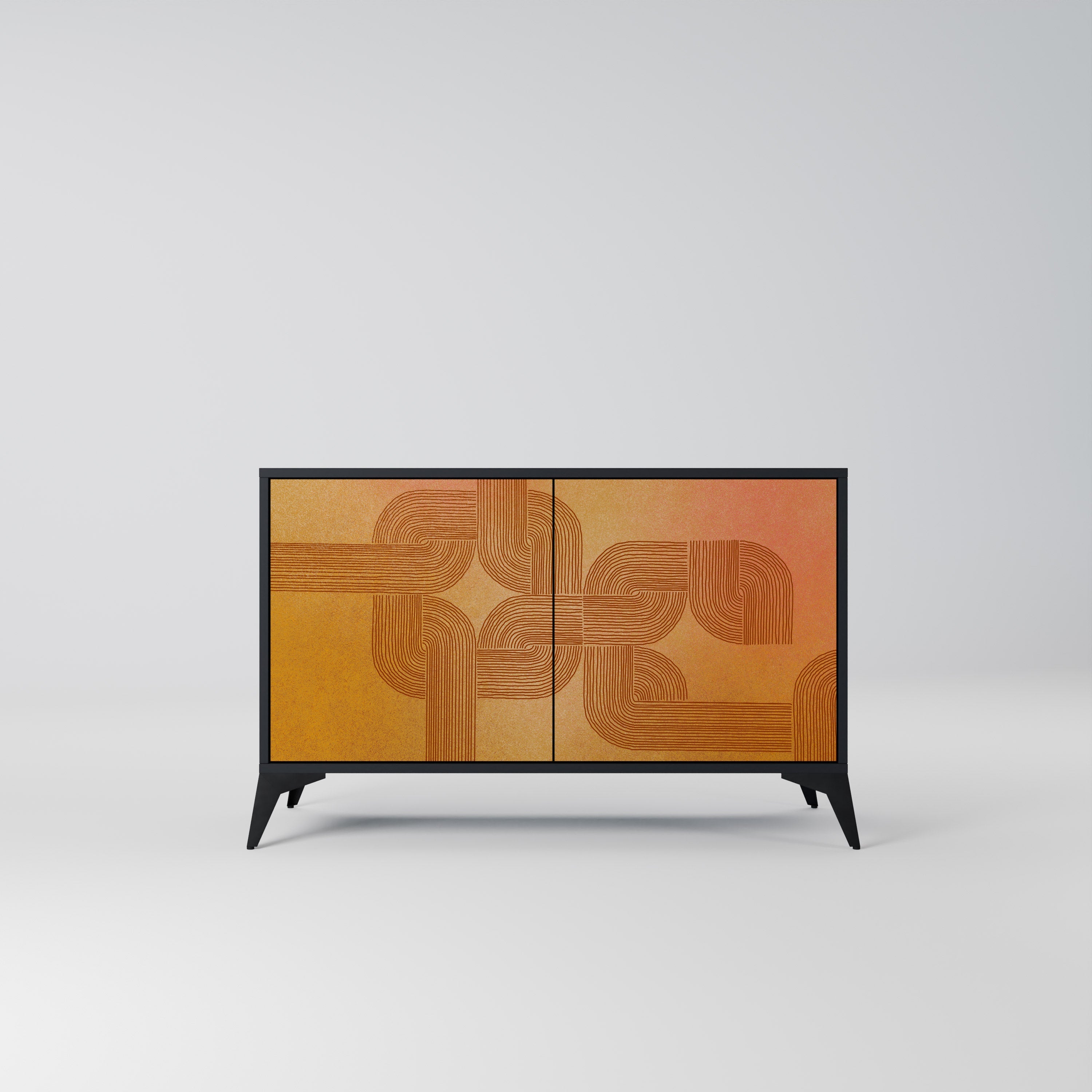 STRENGTHENING RELATION 2-Door Sideboard in Black Finish