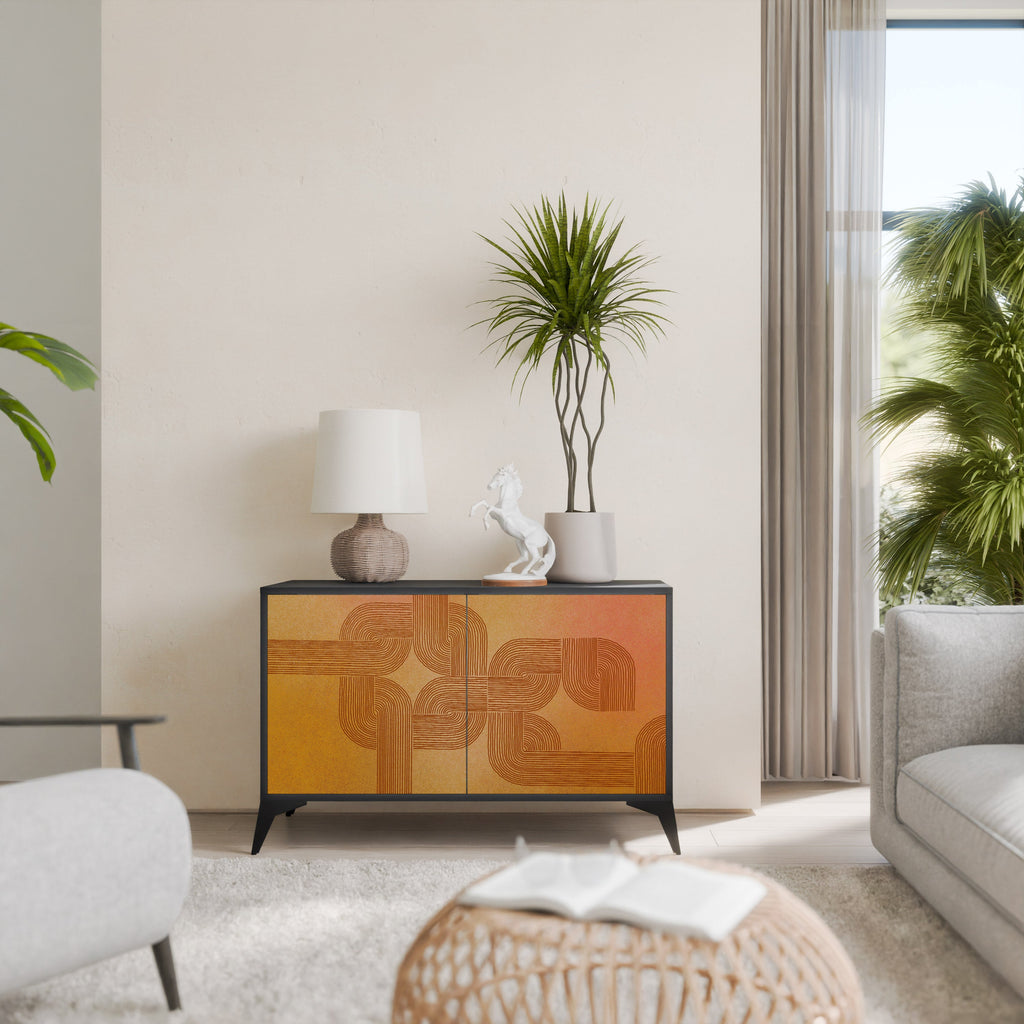 STRENGTHENING RELATION 2-Door Sideboard in Black Finish