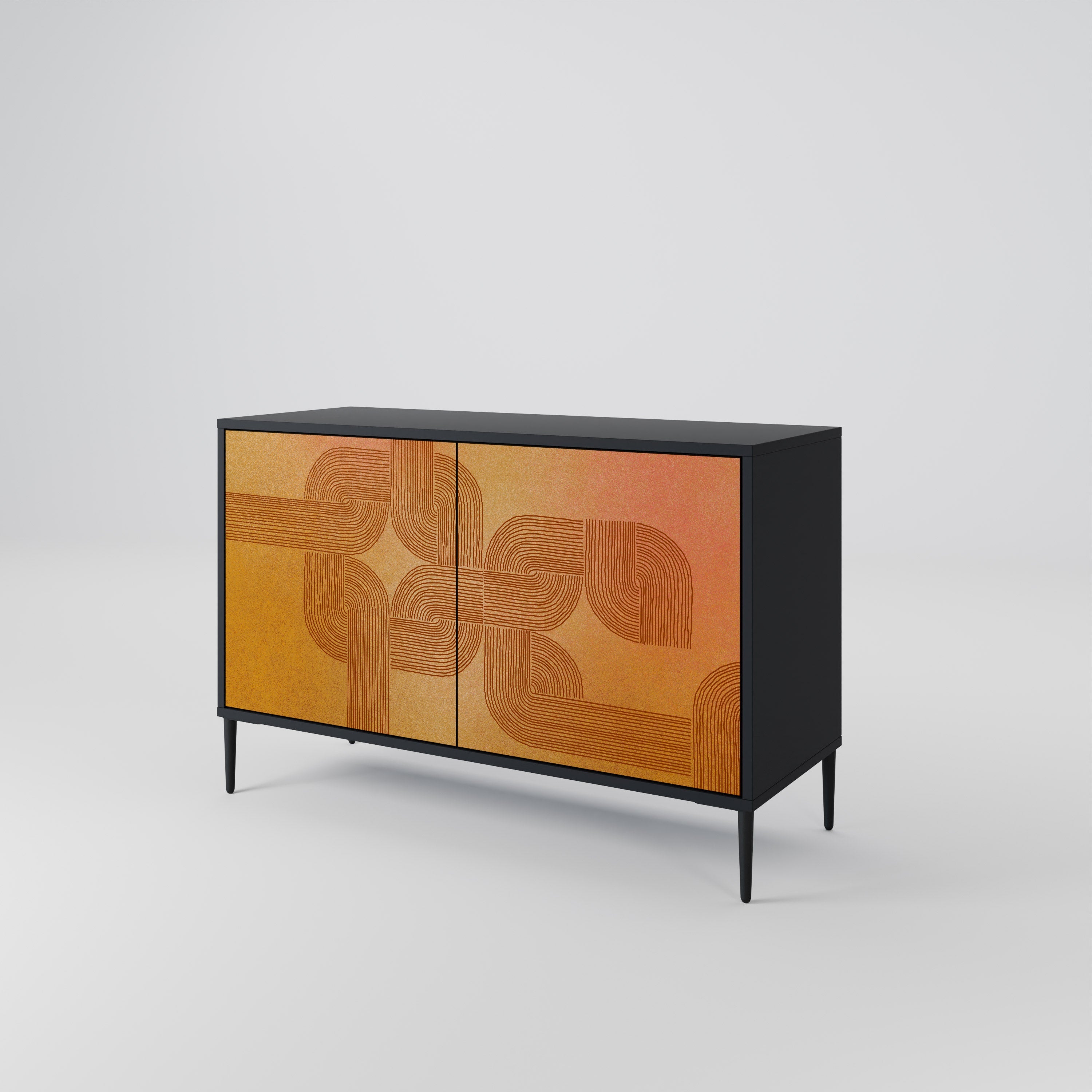 STRENGTHENING RELATION 2-Door Sideboard in Black Finish