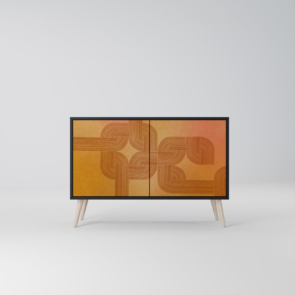 STRENGTHENING RELATION 2-Door Sideboard in Black Finish