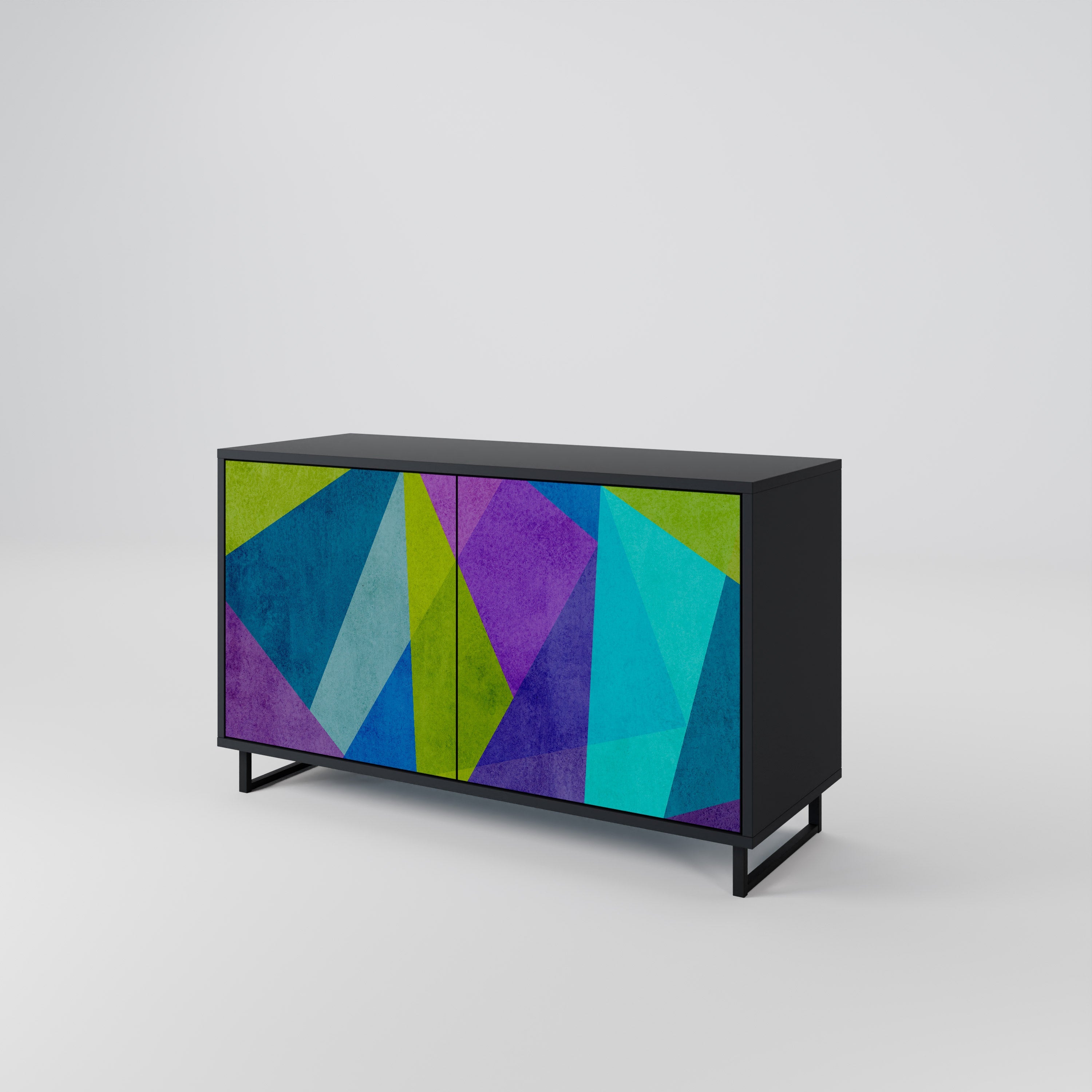 COLD SHOWCASE 2-Door Sideboard in Black Finish