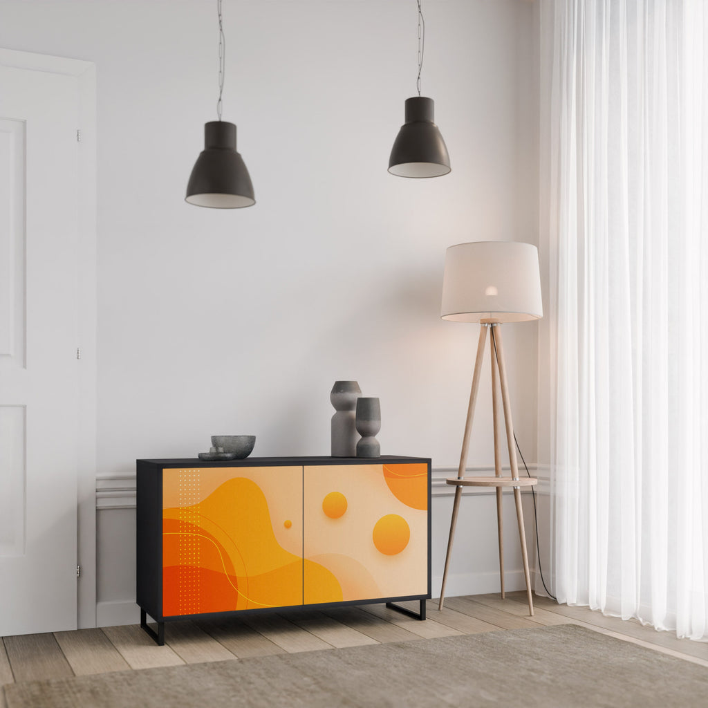 ORANGE ARRANGEMENT 2-Door Sideboard in Black Finish