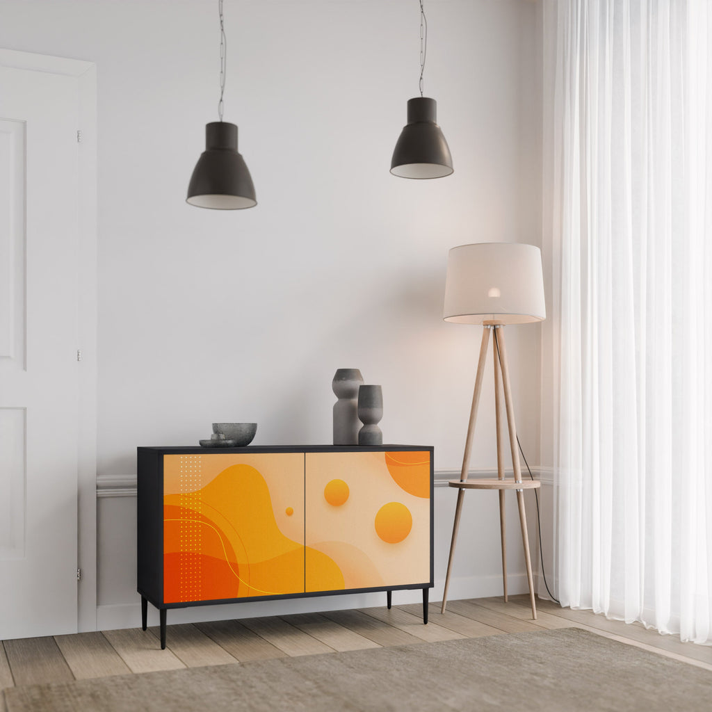 ORANGE ARRANGEMENT 2-Door Sideboard in Black Finish