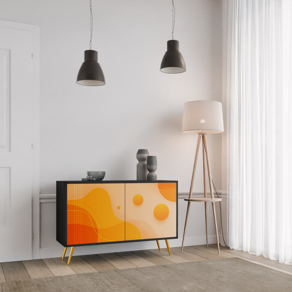 ORANGE ARRANGEMENT 2-Door Sideboard in Black Finish