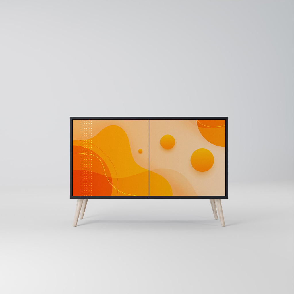 ORANGE ARRANGEMENT 2-Door Sideboard in Black Finish