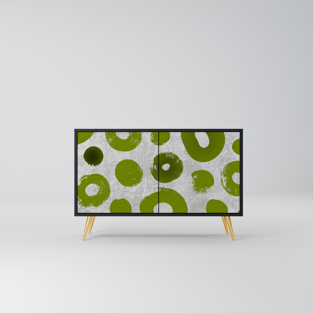 GREEN RHAPSODY 2-Door Sideboard in Black Finish