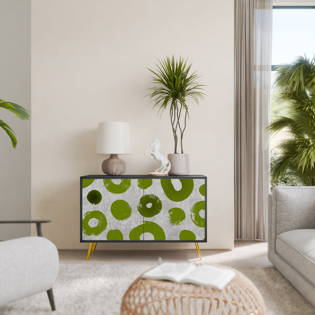 GREEN RHAPSODY 2-Door Sideboard in Black Finish