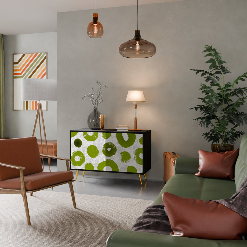 GREEN RHAPSODY 2-Door Sideboard in Black Finish