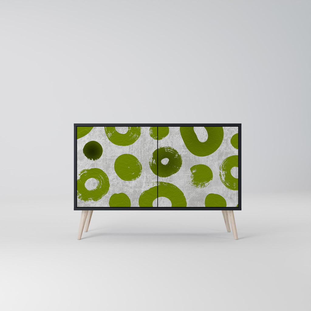 GREEN RHAPSODY 2-Door Sideboard in Black Finish