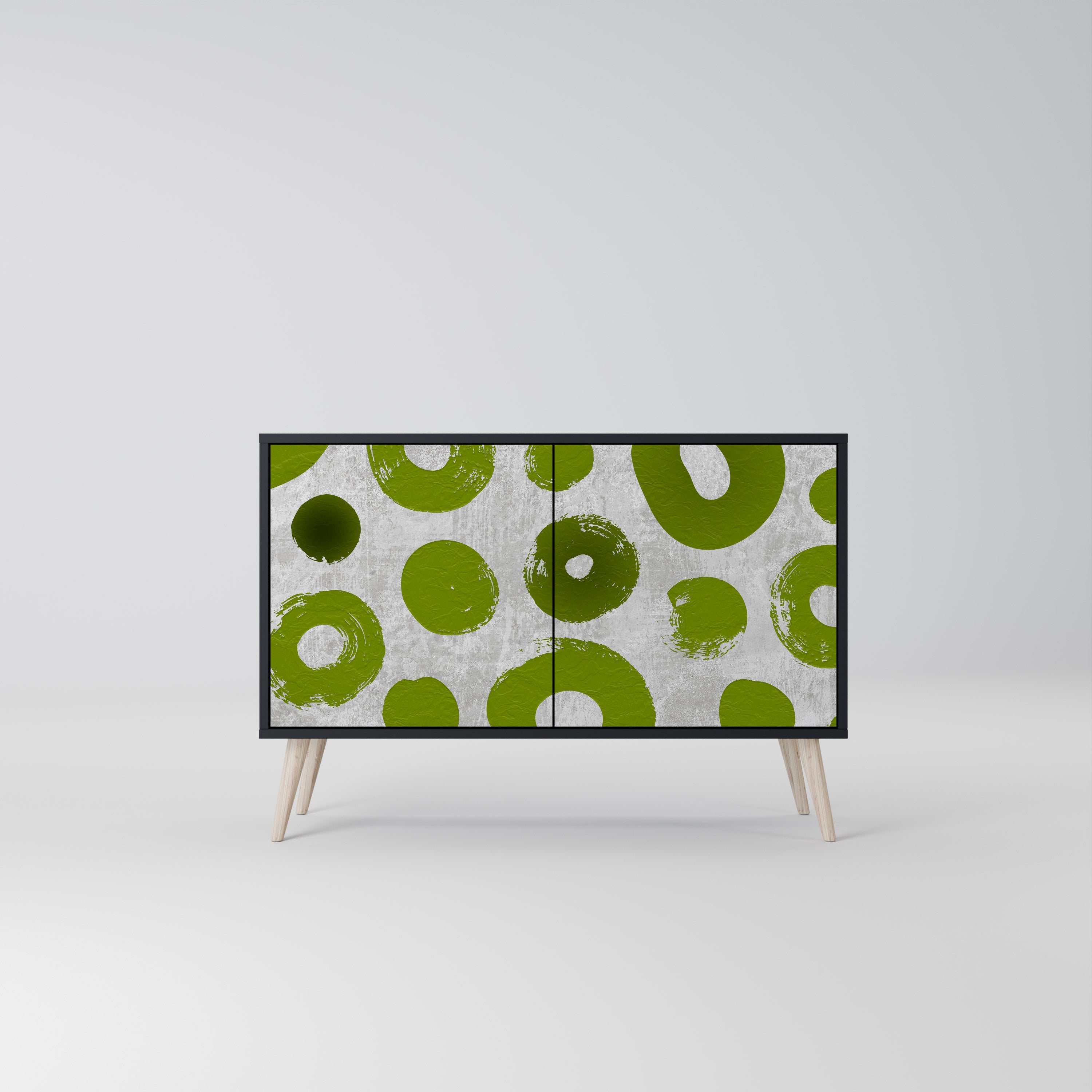 GREEN RHAPSODY 2-Door Sideboard in Black Finish