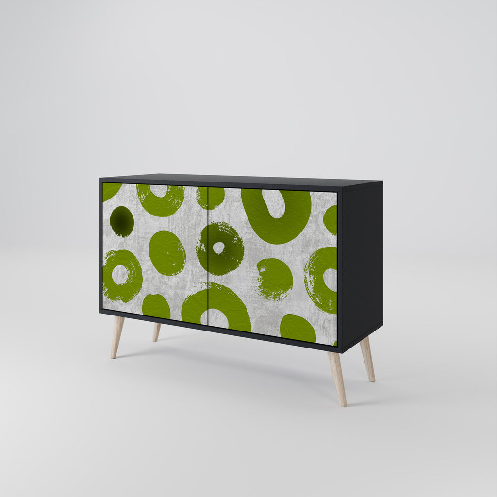 GREEN RHAPSODY 2-Door Sideboard in Black Finish