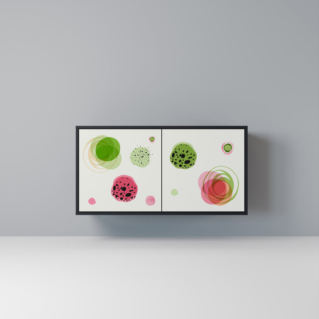 Buffet 2 portes COLORFUL COSMOS finition noire