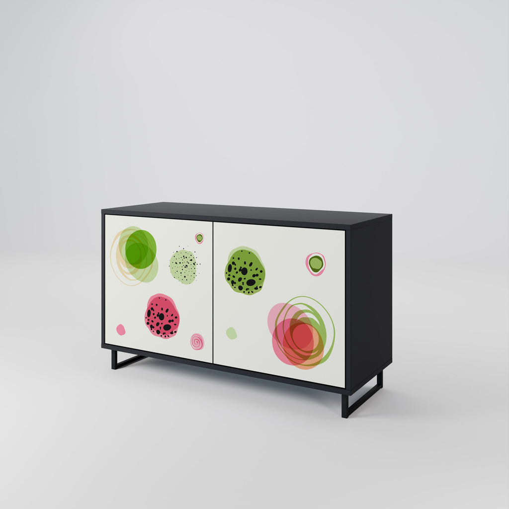 Buffet 2 portes COLORFUL COSMOS finition noire