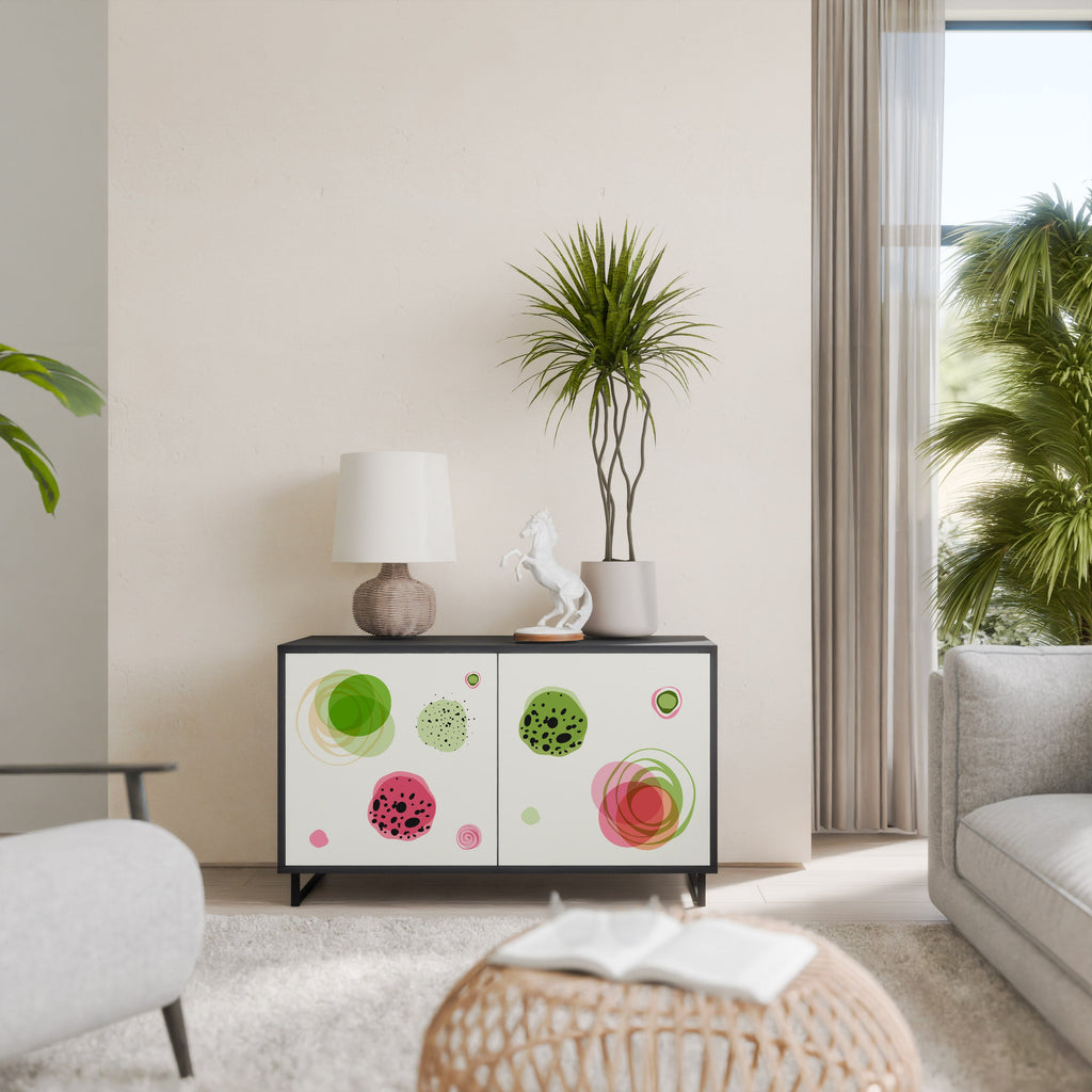 Buffet 2 portes COLORFUL COSMOS finition noire