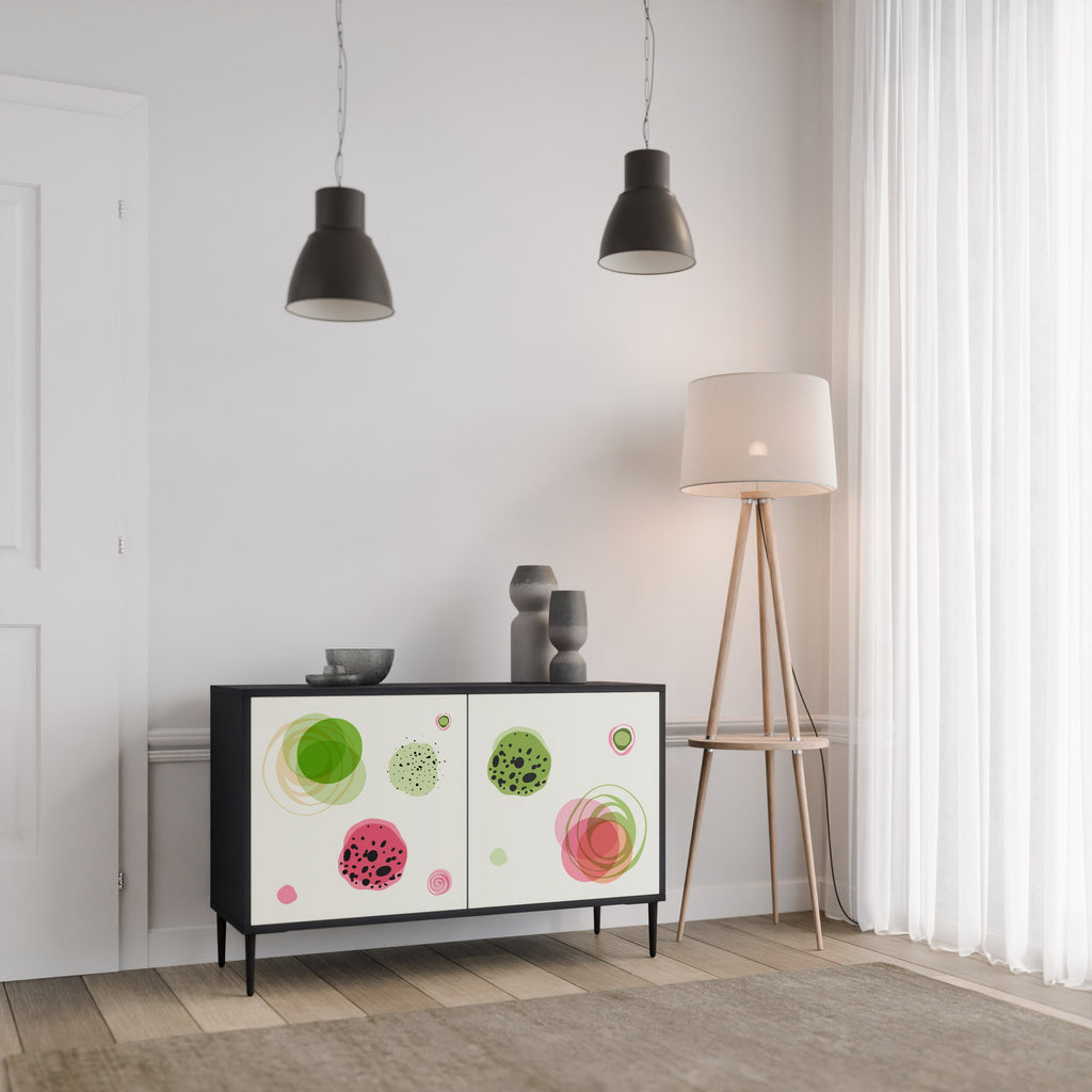 Buffet 2 portes COLORFUL COSMOS finition noire