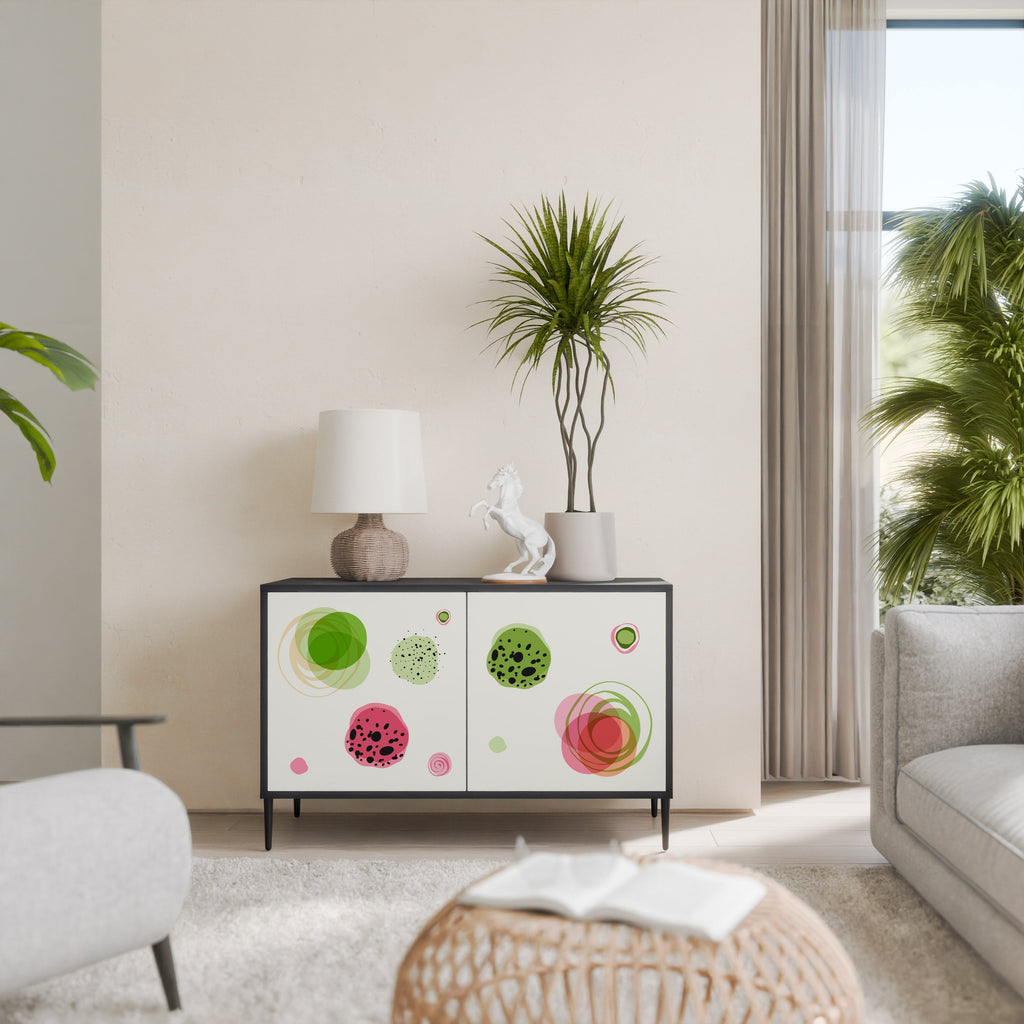 Buffet 2 portes COLORFUL COSMOS finition noire