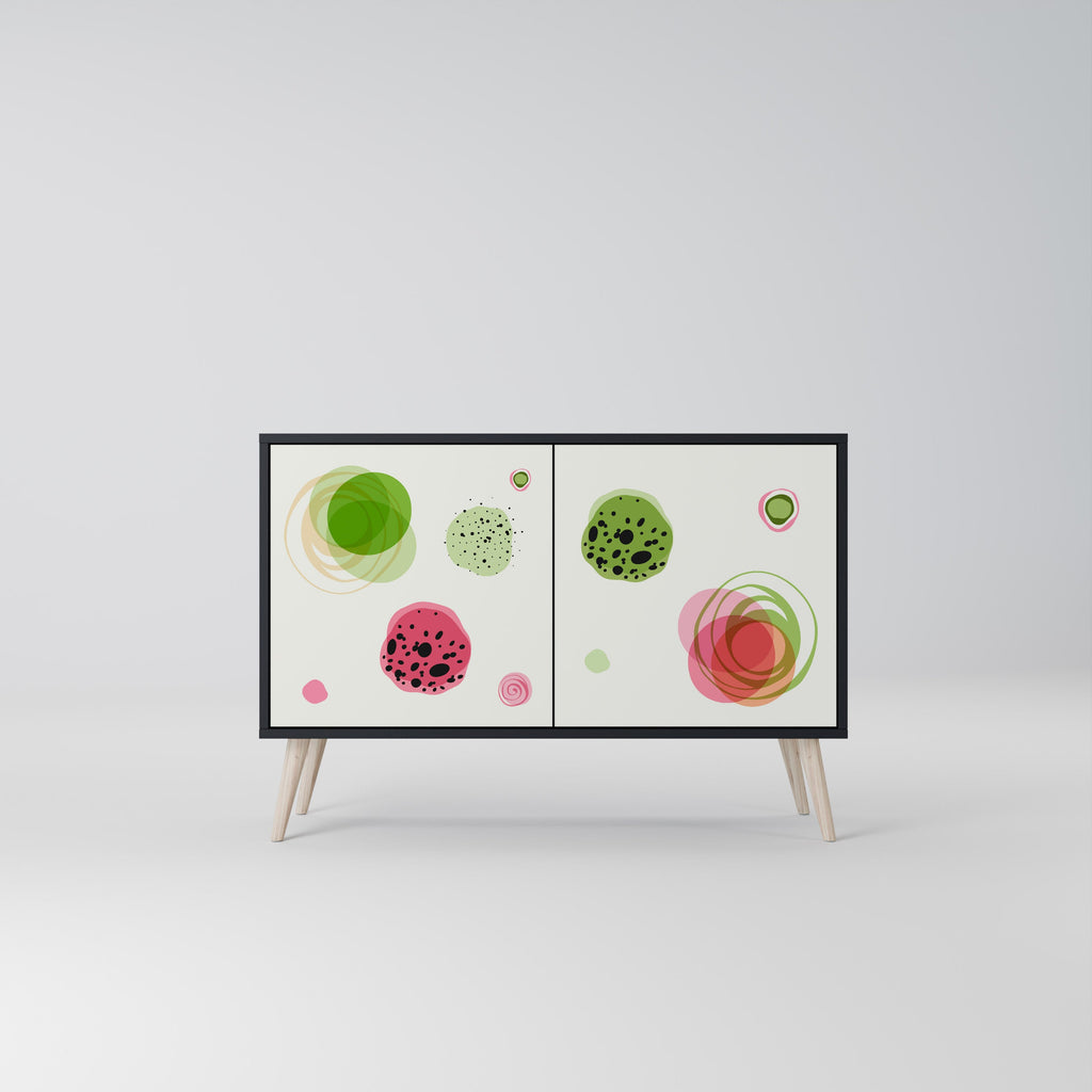 Buffet 2 portes COLORFUL COSMOS finition noire