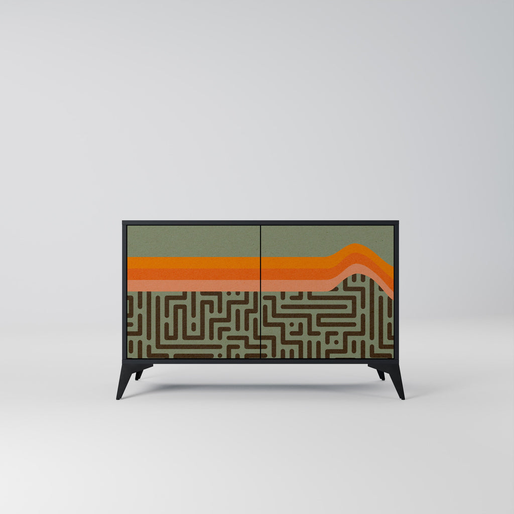 SIMPLE SOLUTIONS 2-Door Sideboard in Black Finish