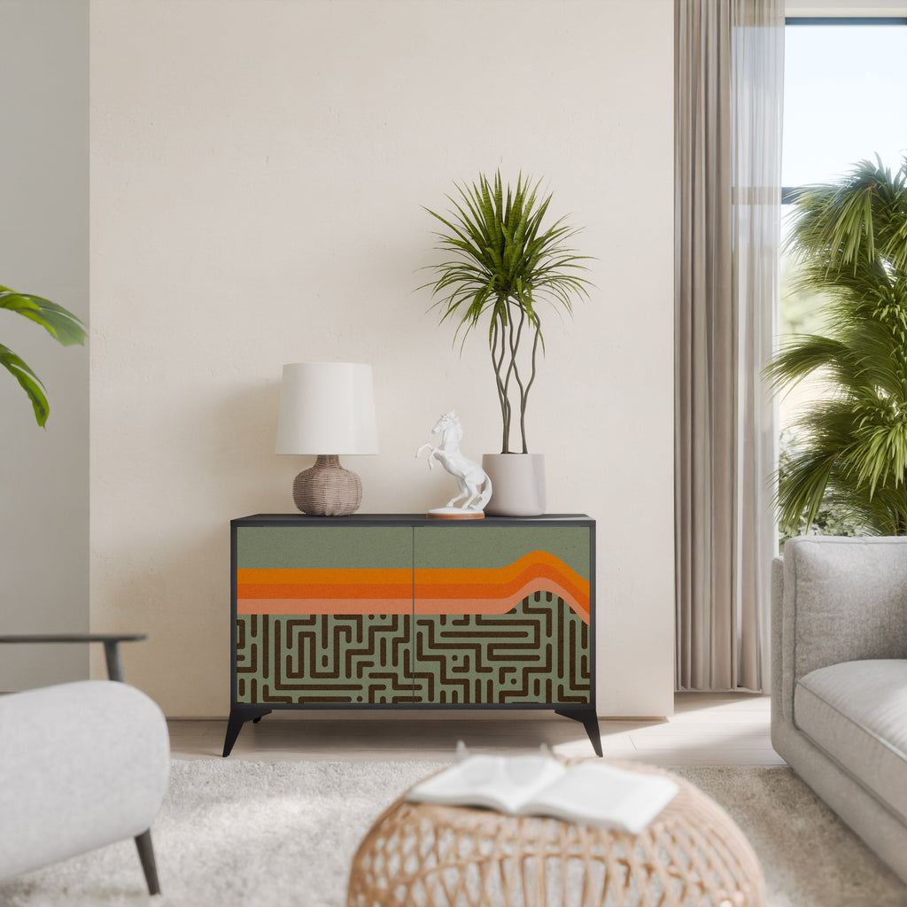 SIMPLE SOLUTIONS 2-Door Sideboard in Black Finish