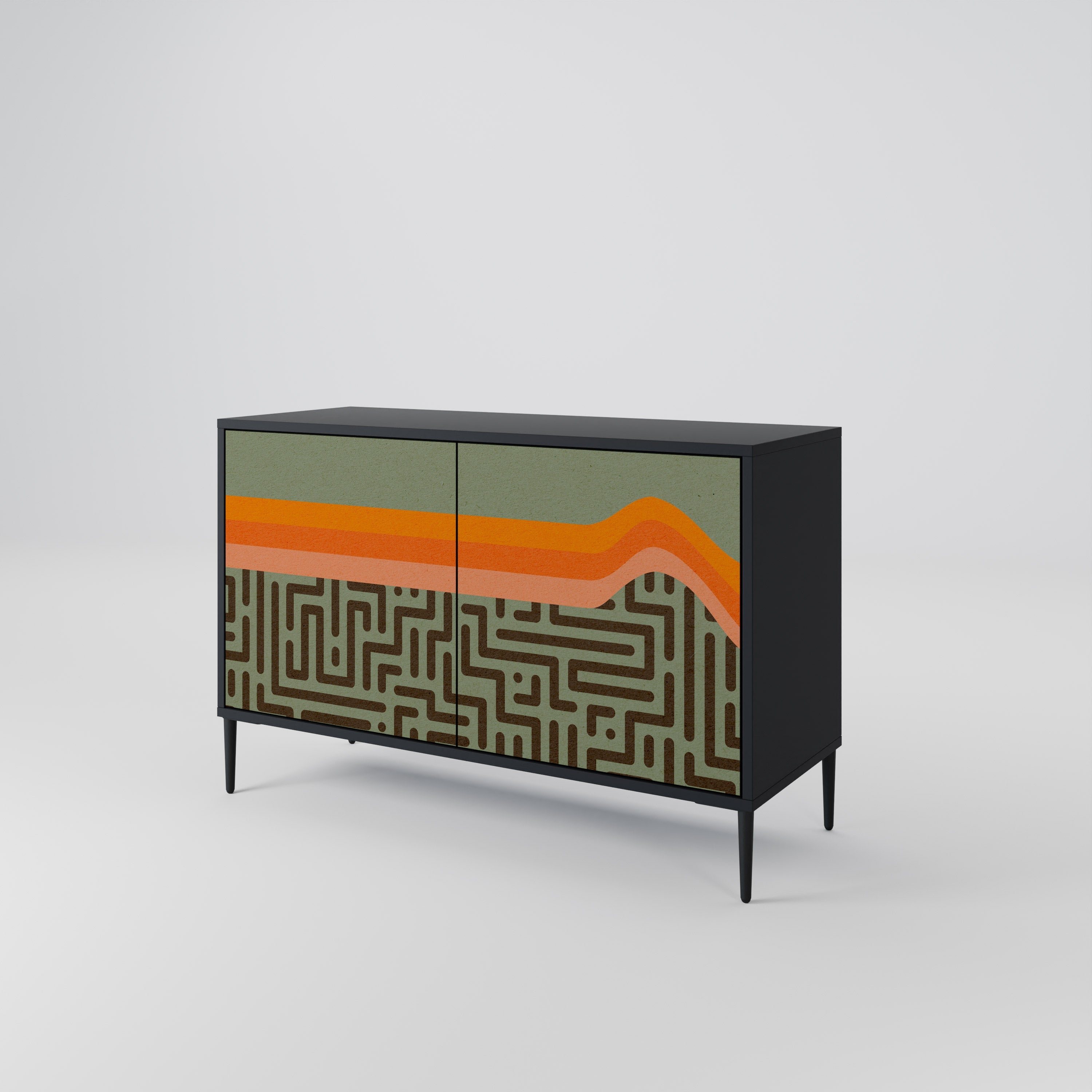 SIMPLE SOLUTIONS 2-Door Sideboard in Black Finish