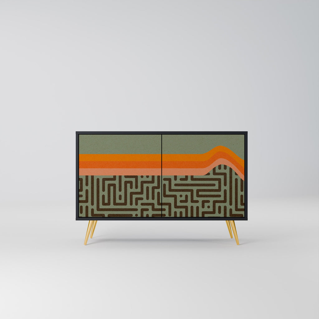 SIMPLE SOLUTIONS 2-Door Sideboard in Black Finish