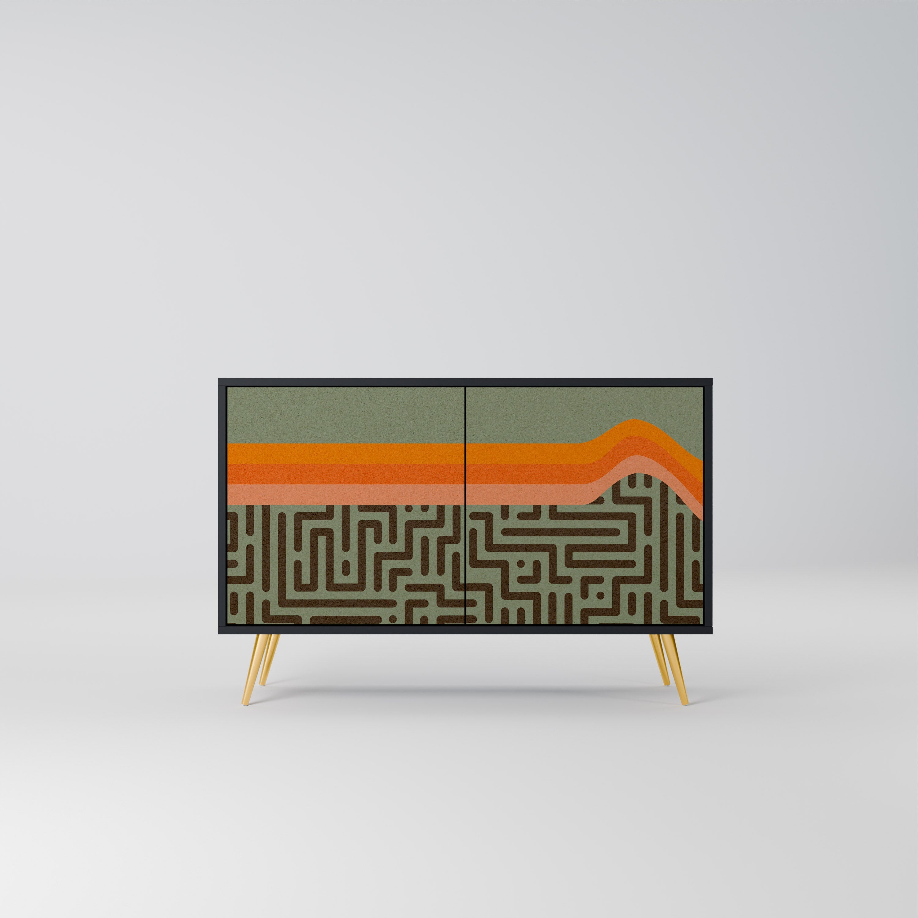 SIMPLE SOLUTIONS 2-Door Sideboard in Black Finish