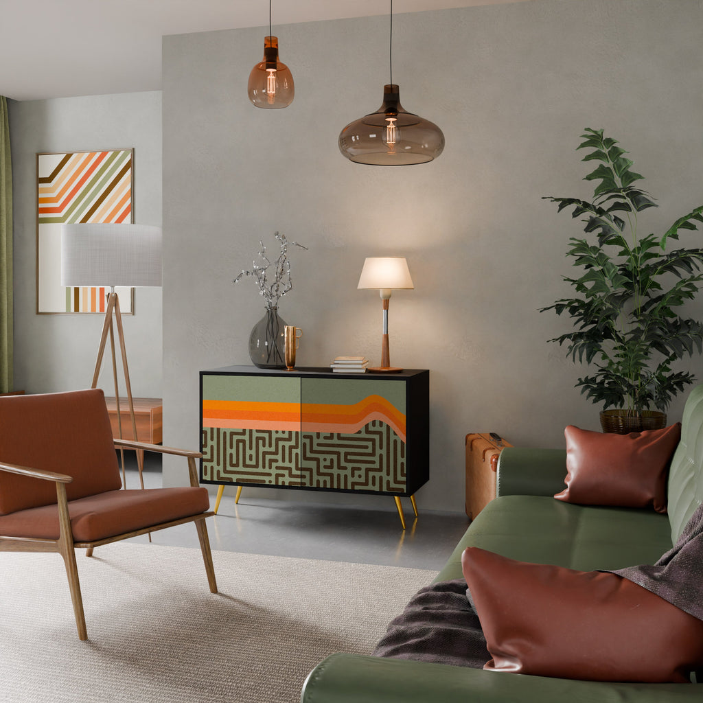 SIMPLE SOLUTIONS 2-Door Sideboard in Black Finish