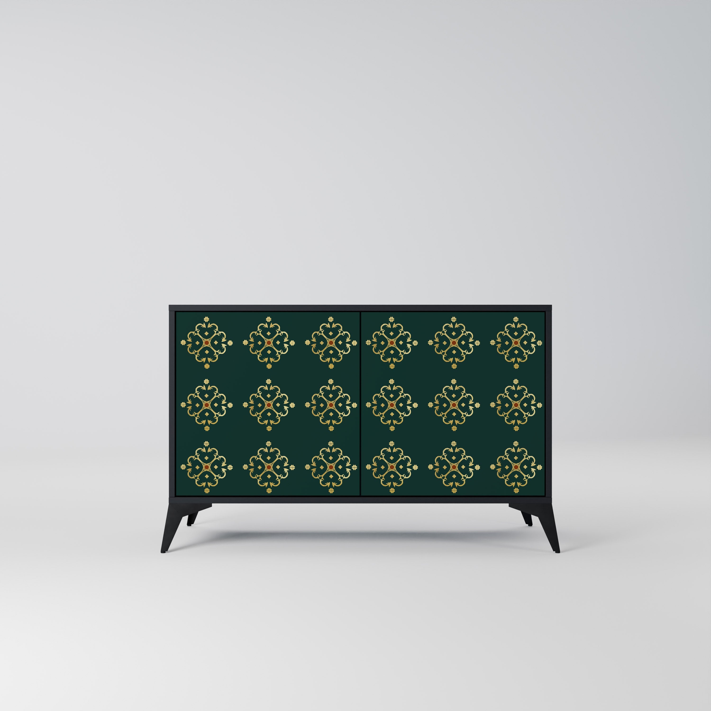 ROYAL MEDALLION 2-Door Sideboard in Black Finish