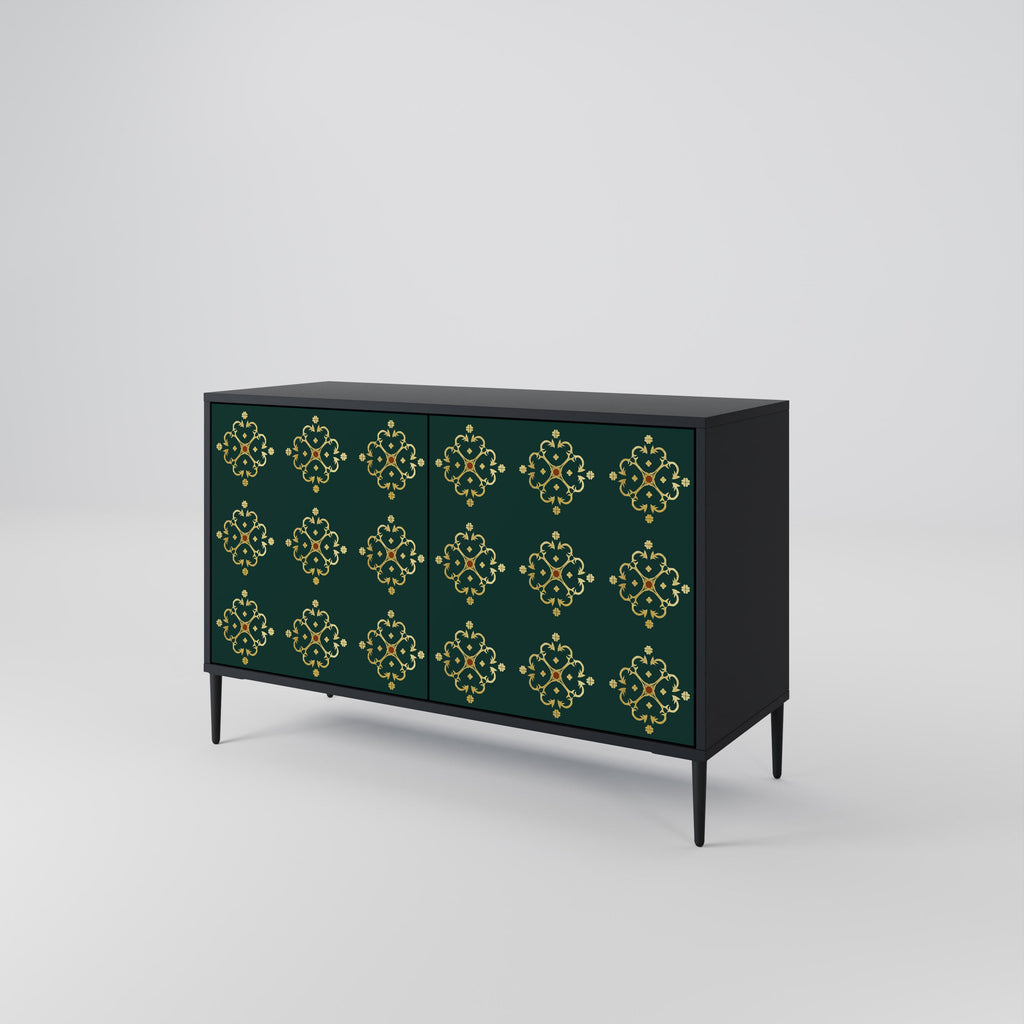 ROYAL MEDALLION 2-Door Sideboard in Black Finish