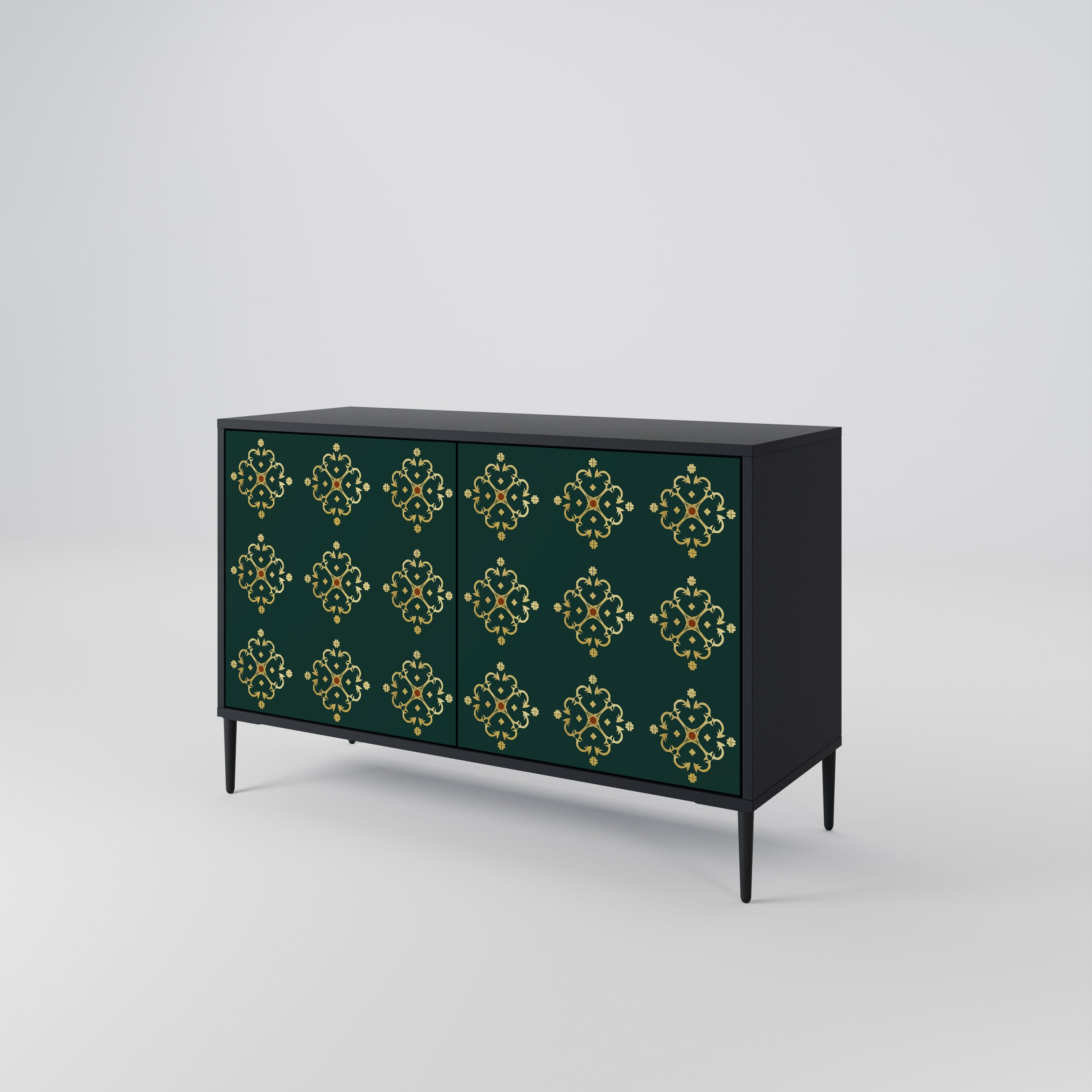 ROYAL MEDALLION 2-Door Sideboard in Black Finish