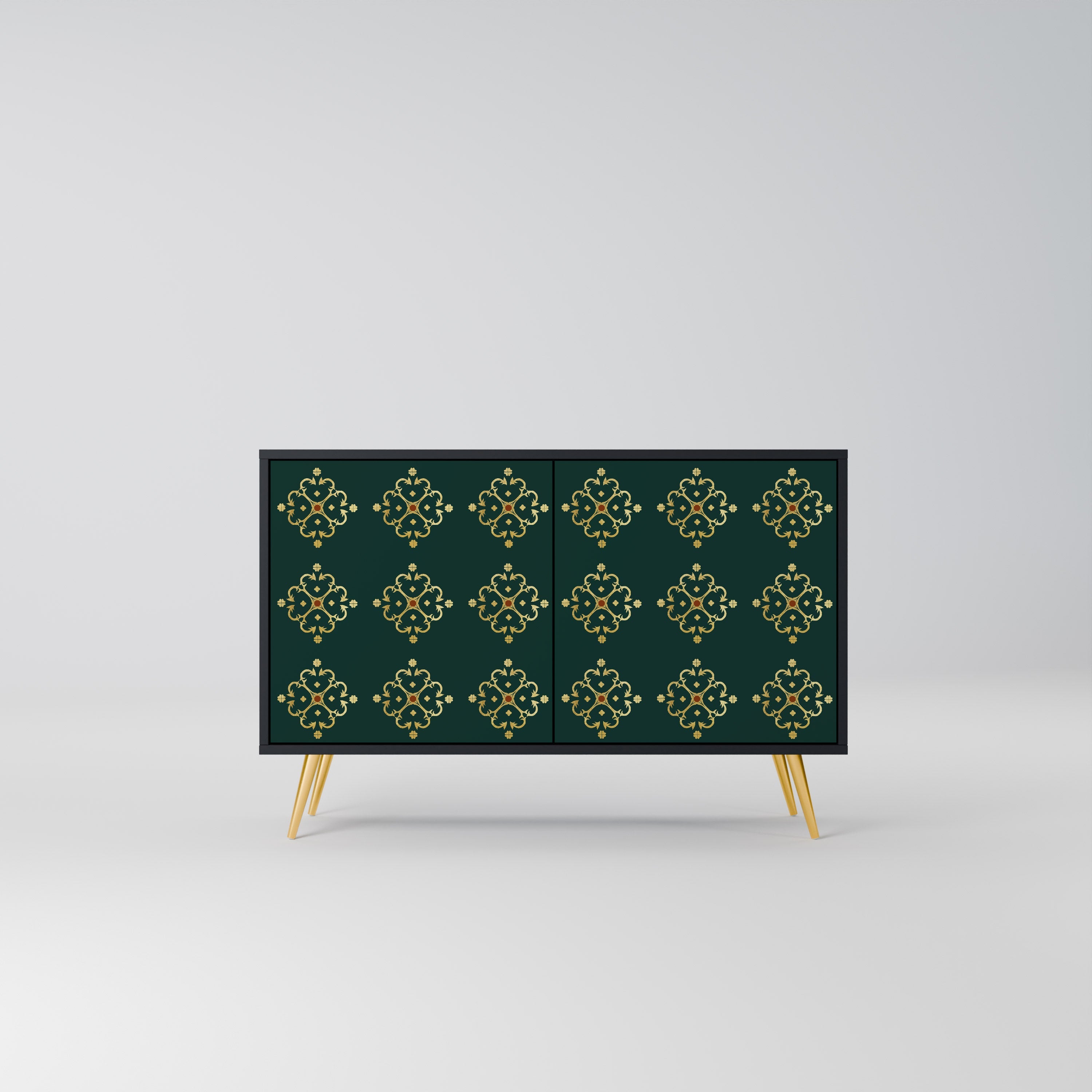 ROYAL MEDALLION 2-Door Sideboard in Black Finish