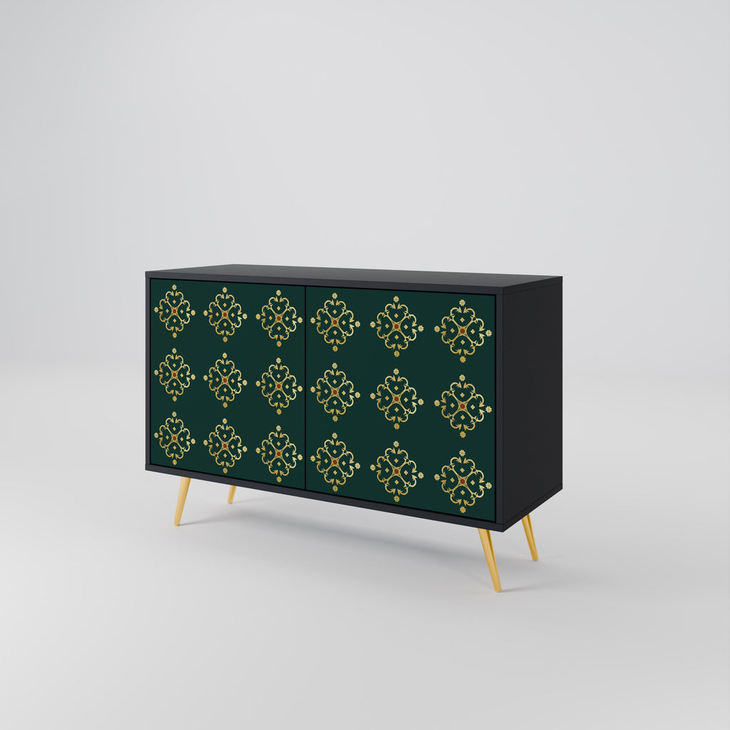 ROYAL MEDALLION 2-Door Sideboard in Black Finish