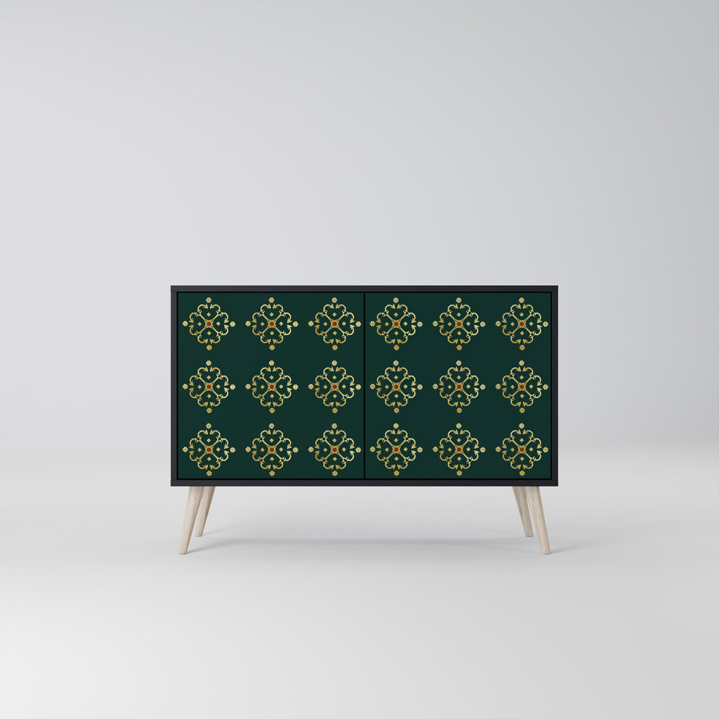 ROYAL MEDALLION 2-Door Sideboard in Black Finish