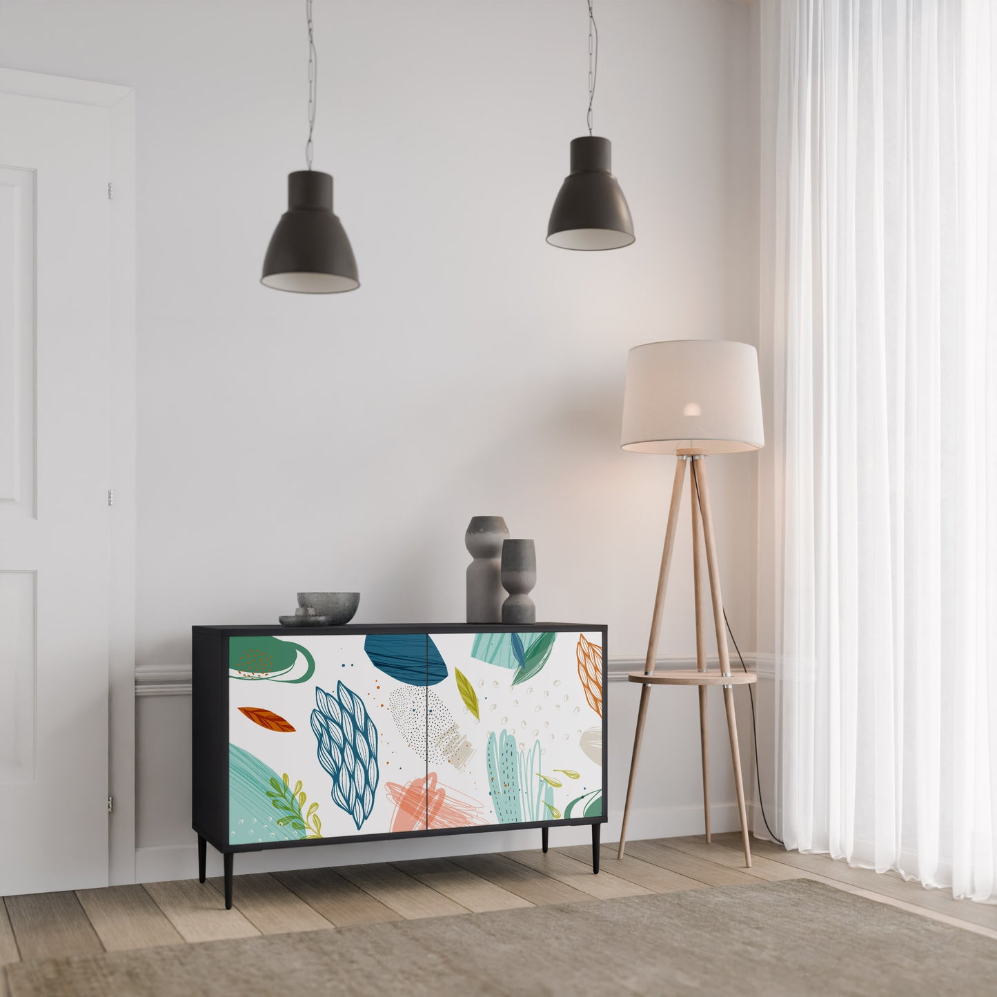 BOTANICAL HURRICANE 2-Door Sideboard