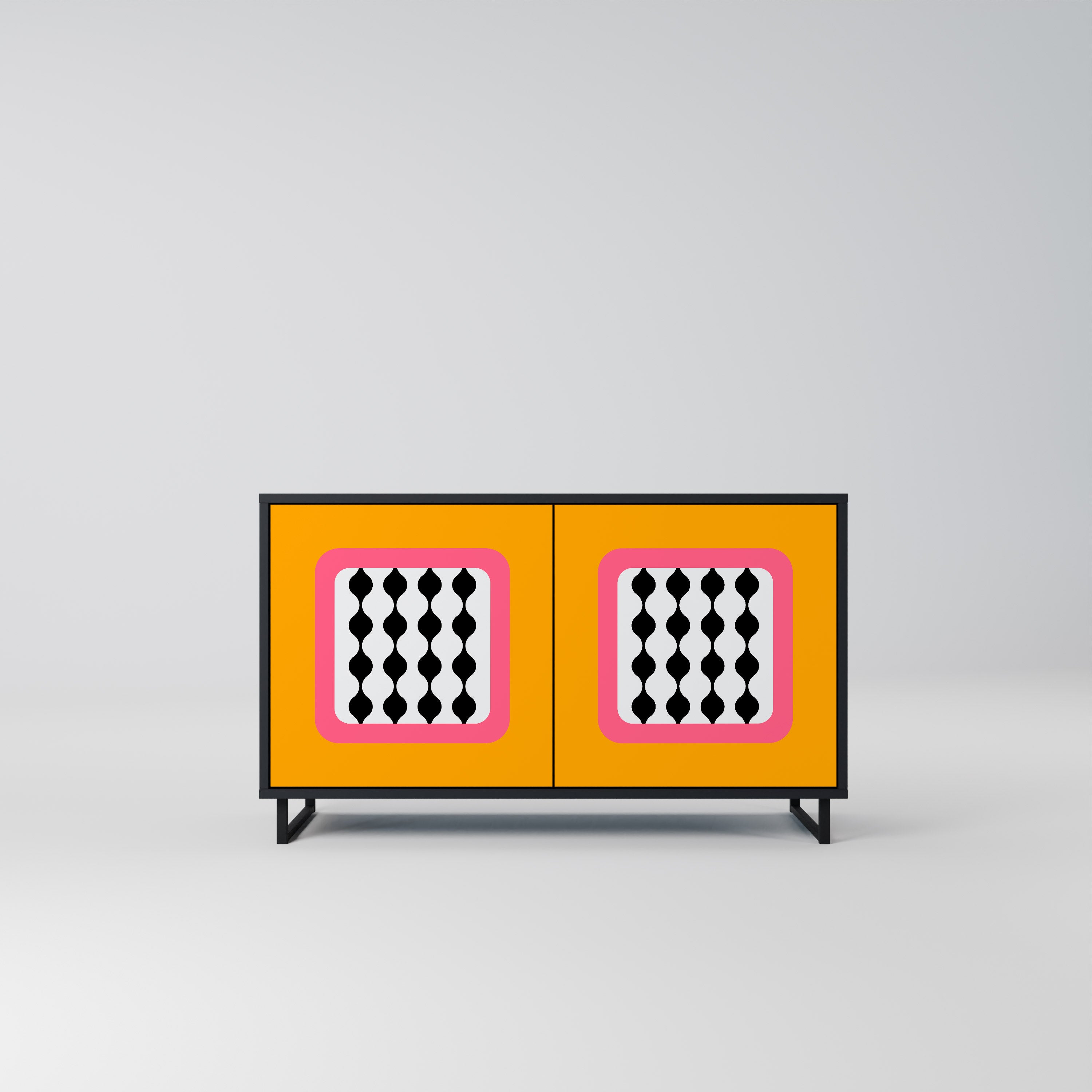 TEARS IN HEAVEN 2-Door Sideboard in Black Finish