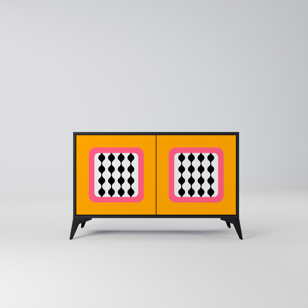 TEARS IN HEAVEN 2-Door Sideboard in Black Finish