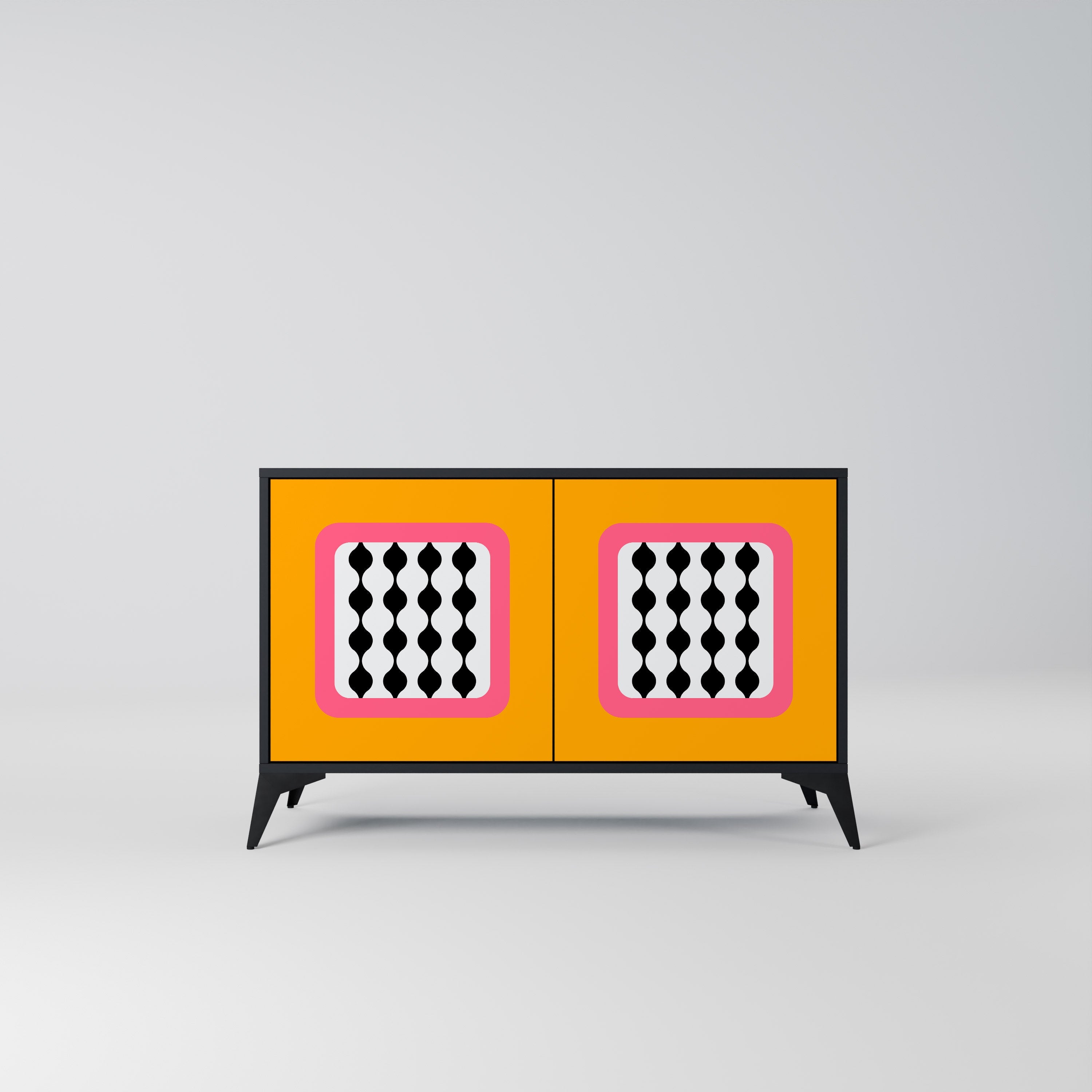 TEARS IN HEAVEN 2-Door Sideboard in Black Finish