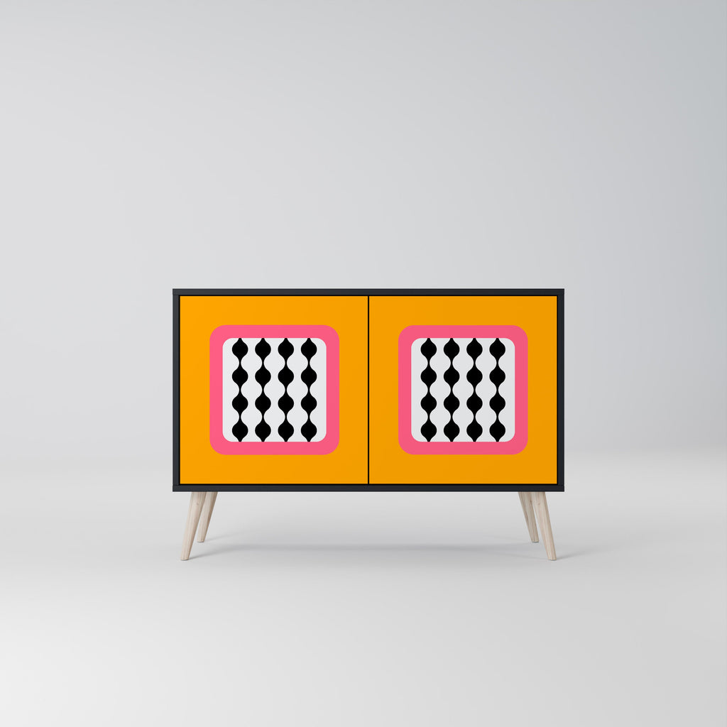 TEARS IN HEAVEN 2-Door Sideboard in Black Finish