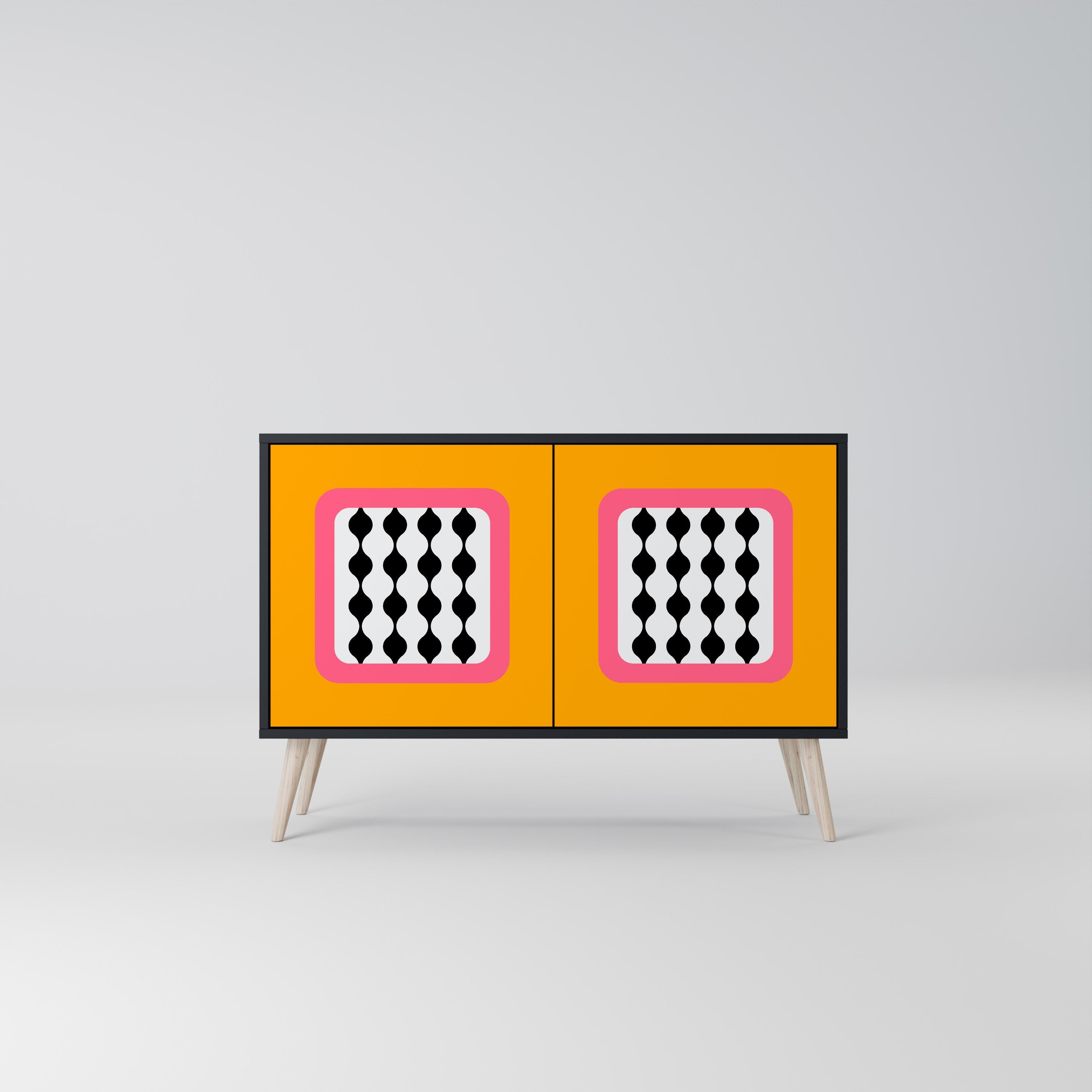 TEARS IN HEAVEN 2-Door Sideboard in Black Finish