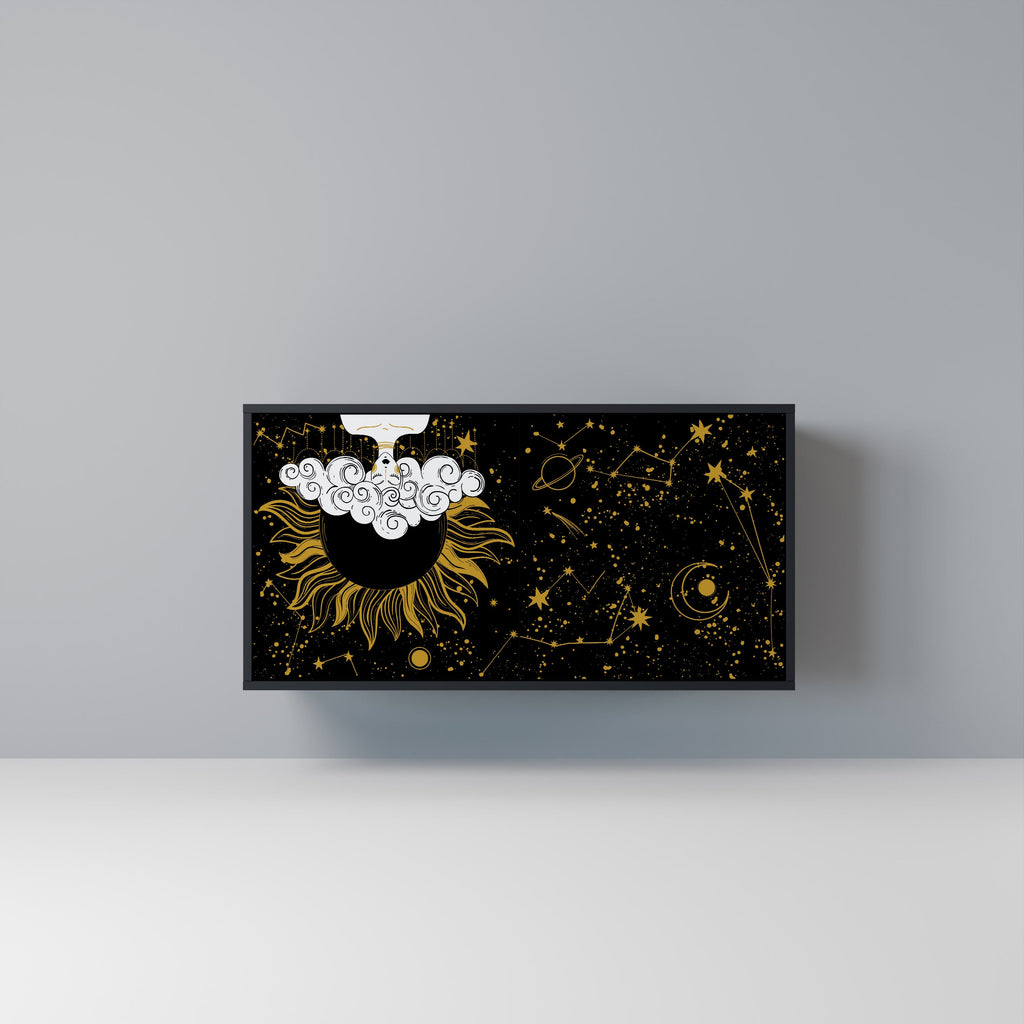 STELLAR CONSTELLATIONS 2-Door Sideboard in Black Finish