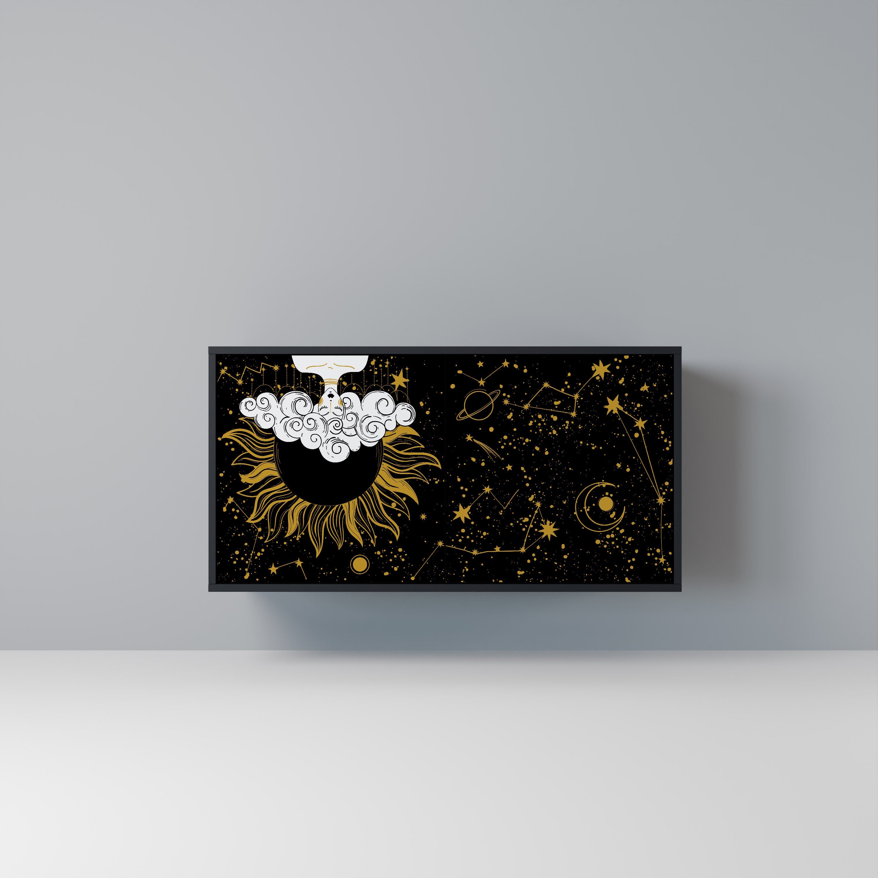 STELLAR CONSTELLATIONS 2-Door Sideboard in Black Finish