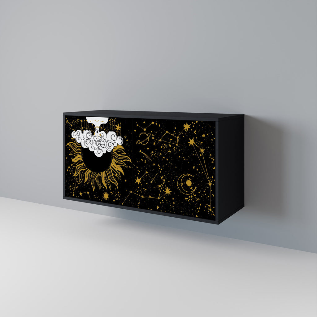 STELLAR CONSTELLATIONS 2-Door Sideboard in Black Finish