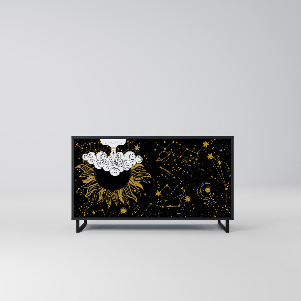 STELLAR CONSTELLATIONS 2-Door Sideboard in Black Finish