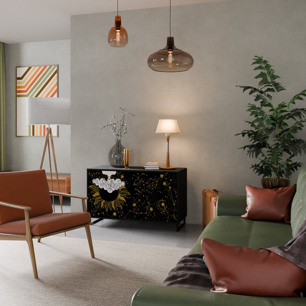 STELLAR CONSTELLATIONS 2-Door Sideboard in Black Finish