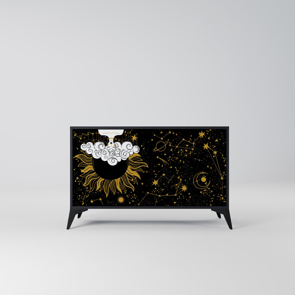 STELLAR CONSTELLATIONS 2-Door Sideboard in Black Finish