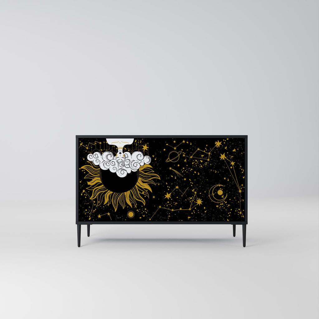 STELLAR CONSTELLATIONS 2-Door Sideboard in Black Finish