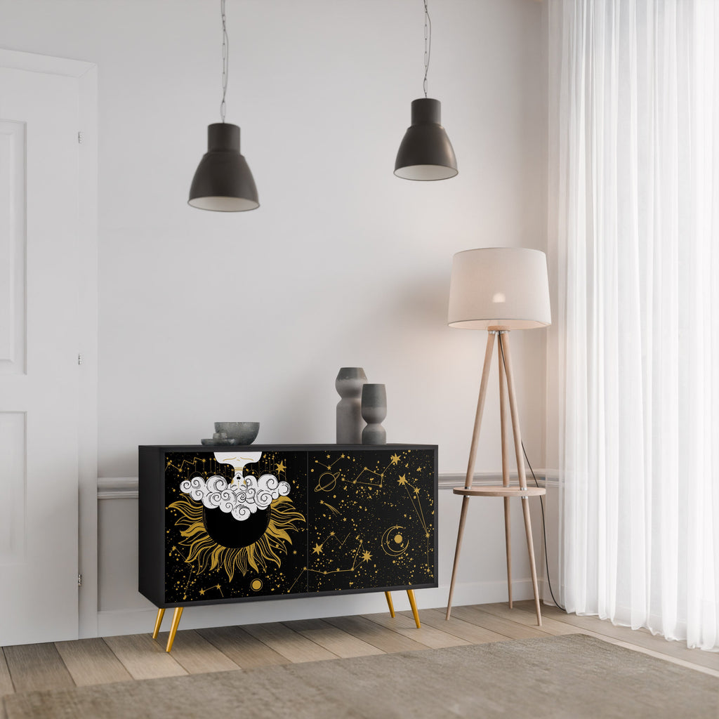 STELLAR CONSTELLATIONS 2-Door Sideboard in Black Finish