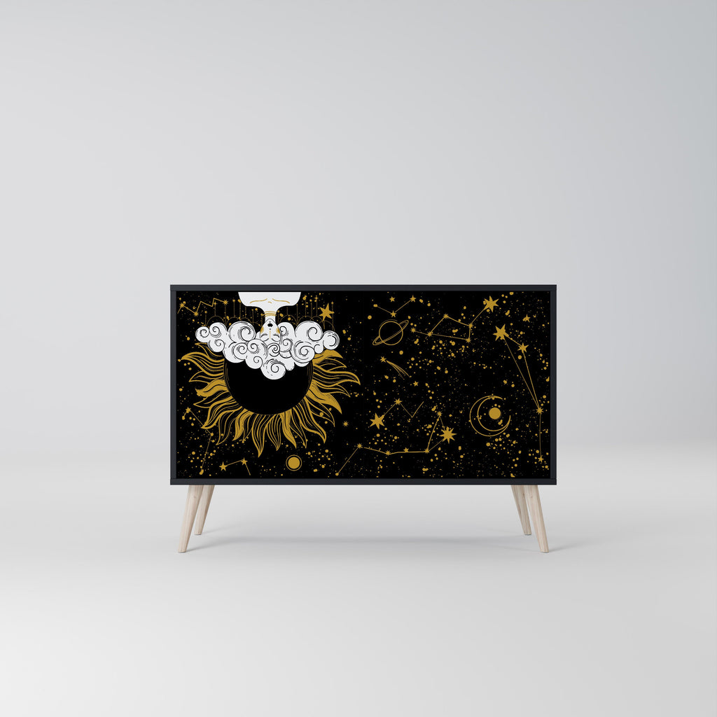 STELLAR CONSTELLATIONS 2-Door Sideboard in Black Finish