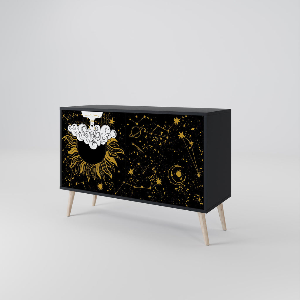 STELLAR CONSTELLATIONS 2-Door Sideboard in Black Finish